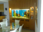 Marine Aquarium built out from solid concrete wall