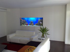 In wall aquarium in house
